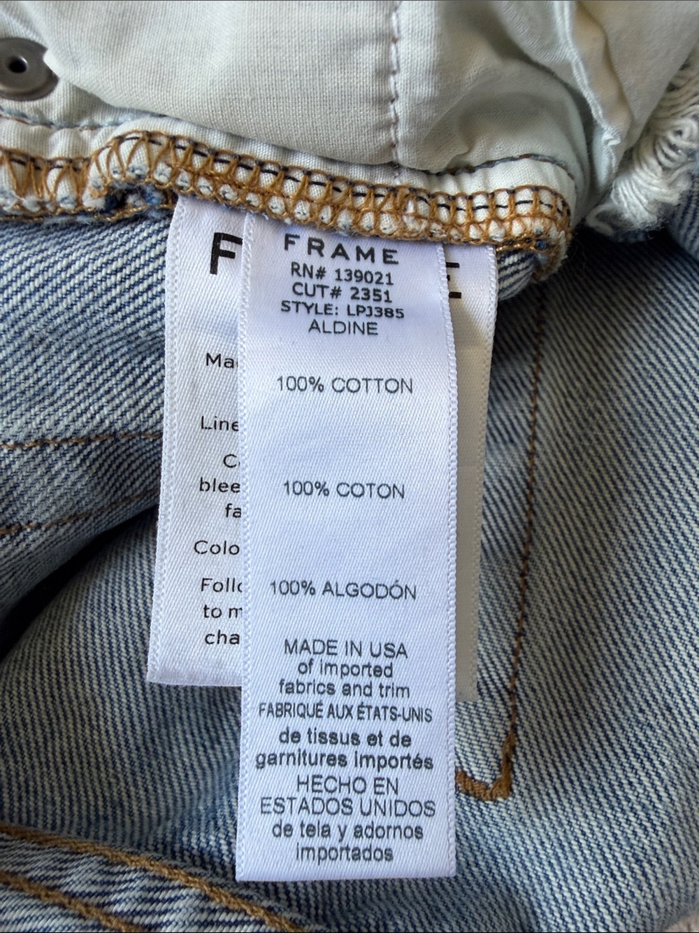 Frame Denim Women's Boot Cut Jeans in Light Blue Wash - Picture 4 of 6